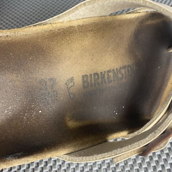 Birkenstock Mayari Adult Sandals 37 L6 M4 Cream Leather Buckle Made In Germany - Picture 11 of 13